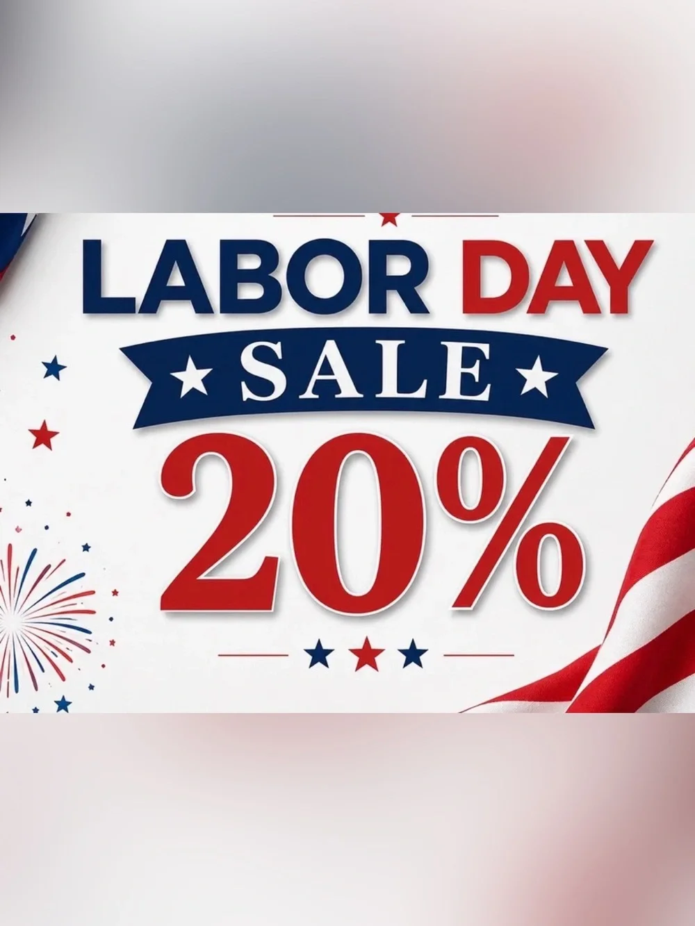 Celebrate Labor Day Enjoy 20% OFF